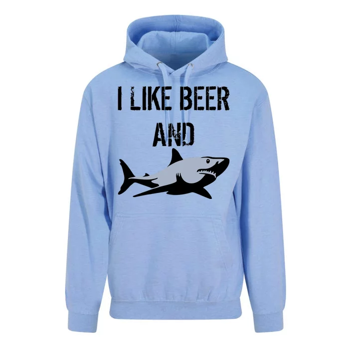 I Like Beer And Sharks Unisex Surf Hoodie