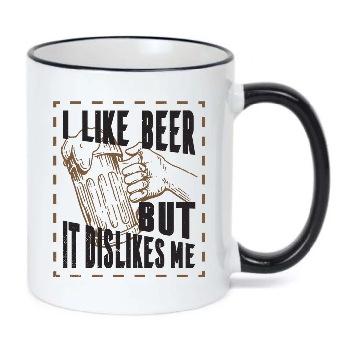 I Like Beer But It Dislikes Me Black Color Changing Mug