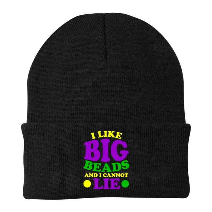 I Like Big Beads and I Cannot Lie Mardi Gras Knit Cap Winter Beanie