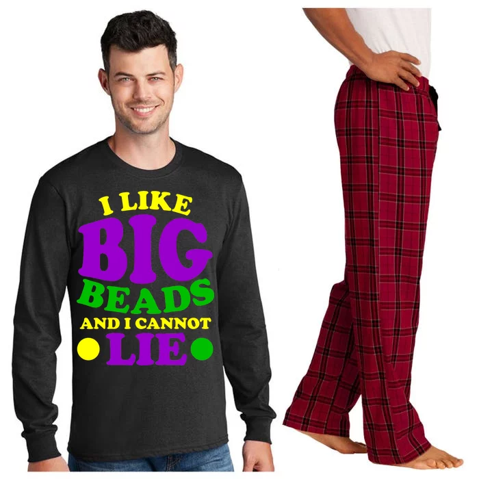 I Like Big Beads and I Cannot Lie Mardi Gras Long Sleeve Pajama Set