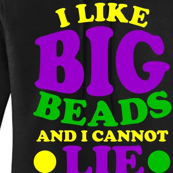 I Like Big Beads and I Cannot Lie Mardi Gras Women's Pullover Hoodie