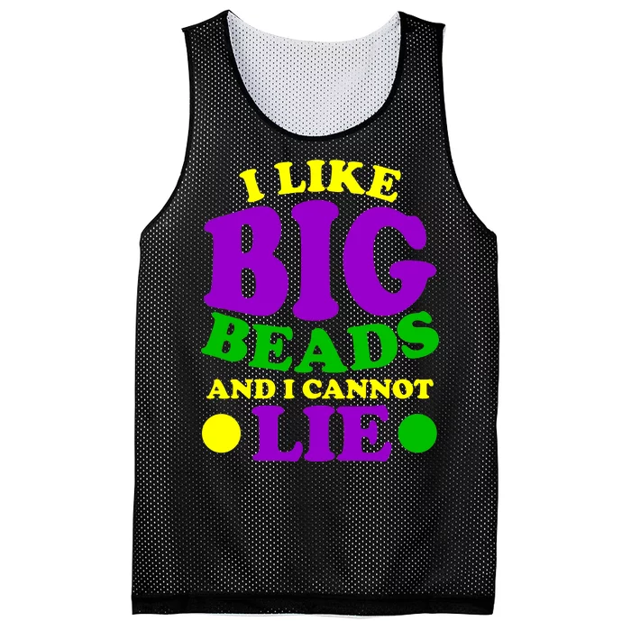 I Like Big Beads and I Cannot Lie Mardi Gras Mesh Reversible Basketball Jersey Tank