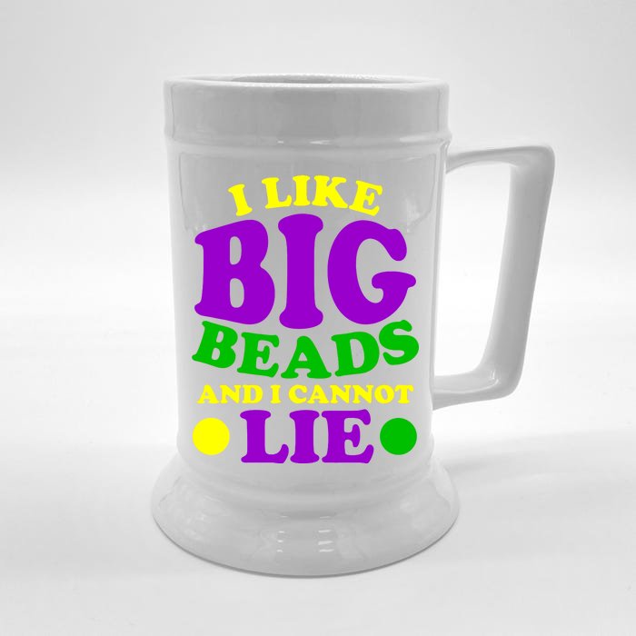 I Like Big Beads and I Cannot Lie Mardi Gras Front & Back Beer Stein