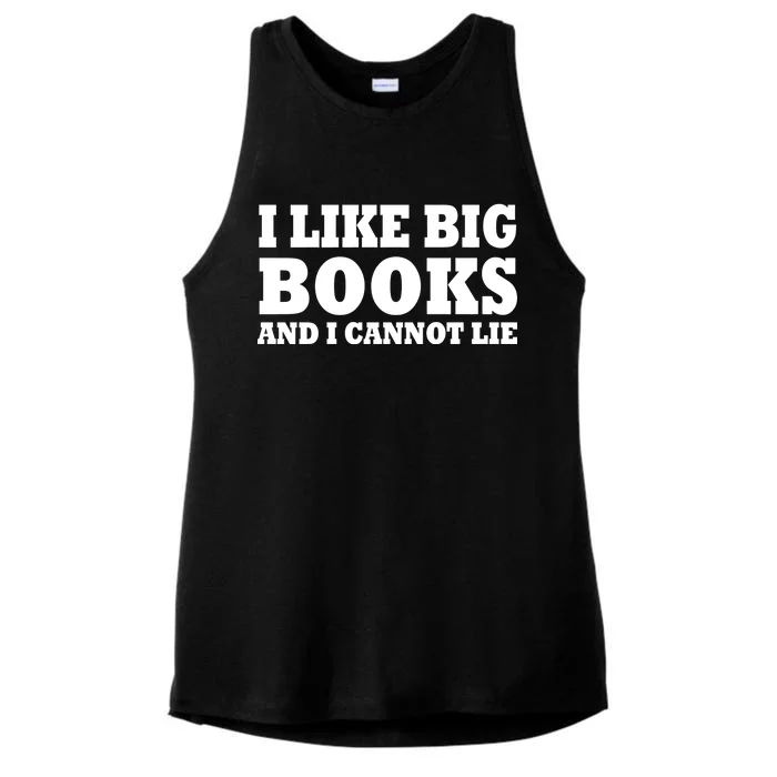 I Like Big Books And I Cannot Lie Ladies Tri-Blend Wicking Tank