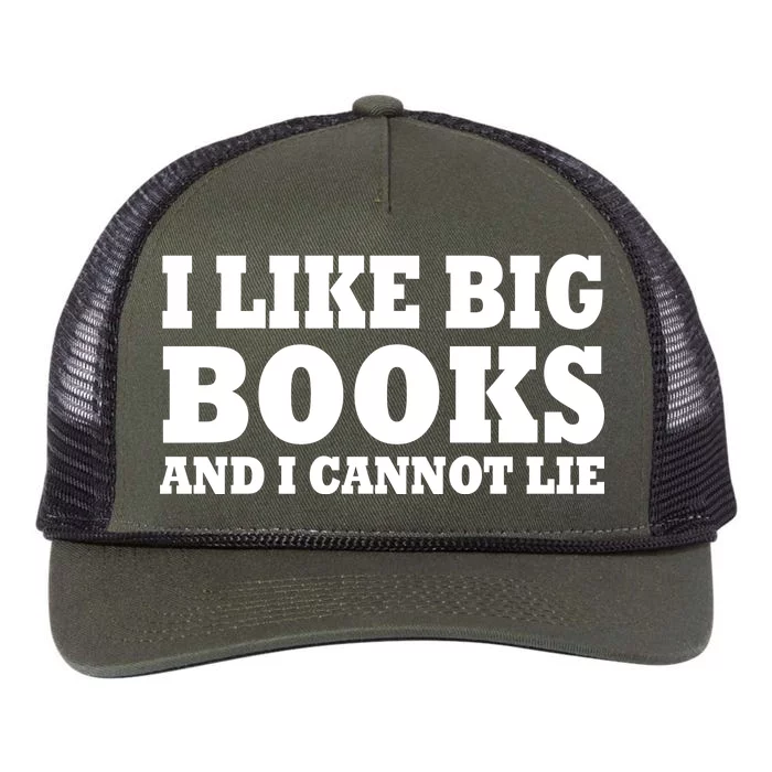 I Like Big Books And I Cannot Lie Retro Rope Trucker Hat Cap