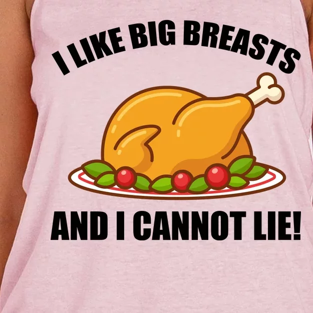 I like Big Breasts And I Cannot Lie Women's Knotted Racerback Tank