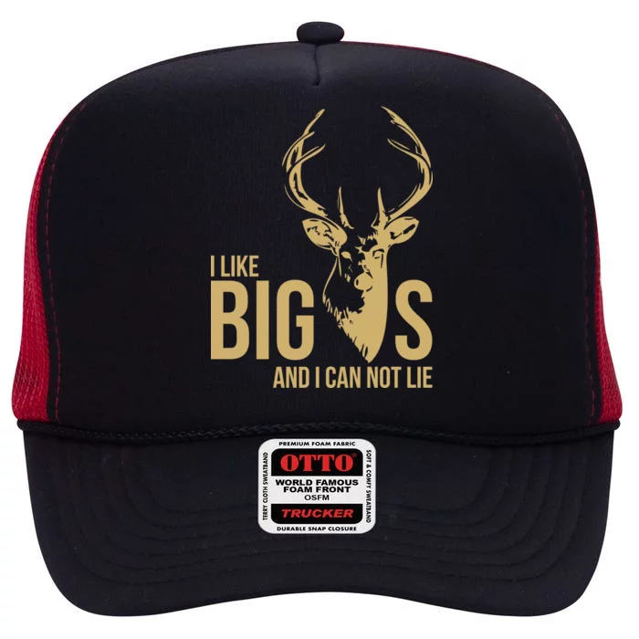 I Like Big Bucks and I Cannot Lie High Crown Mesh Trucker Hat