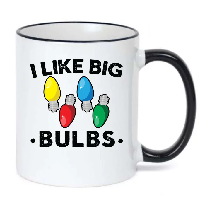 I Like Big Bulbs Funny Christmas Lights Black Color Changing Mug