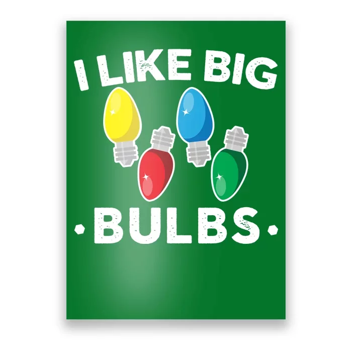 I Like Big Bulbs Funny Christmas Lights Poster