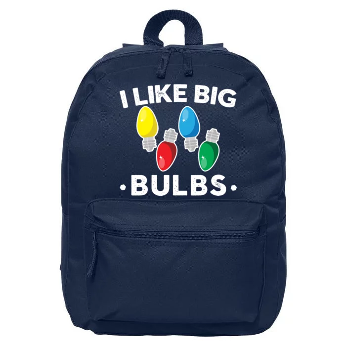 I Like Big Bulbs Funny Christmas Lights 16 in Basic Backpack