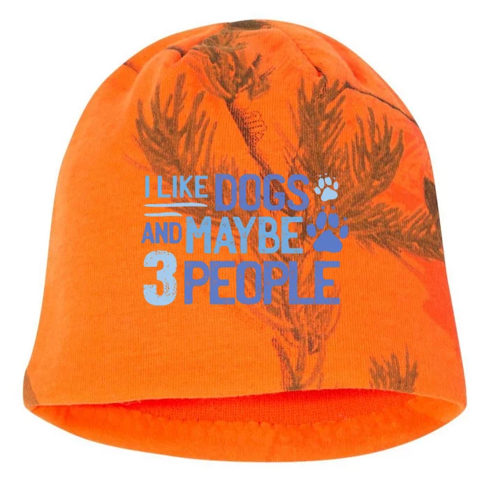 I Like Dogs And Maybe 3 People Kati - Camo Knit Beanie