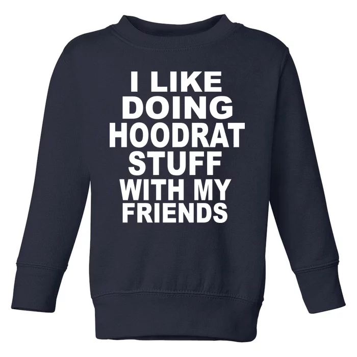 I Like Doing Hoodrat Stuff With My Friends Toddler Sweatshirt