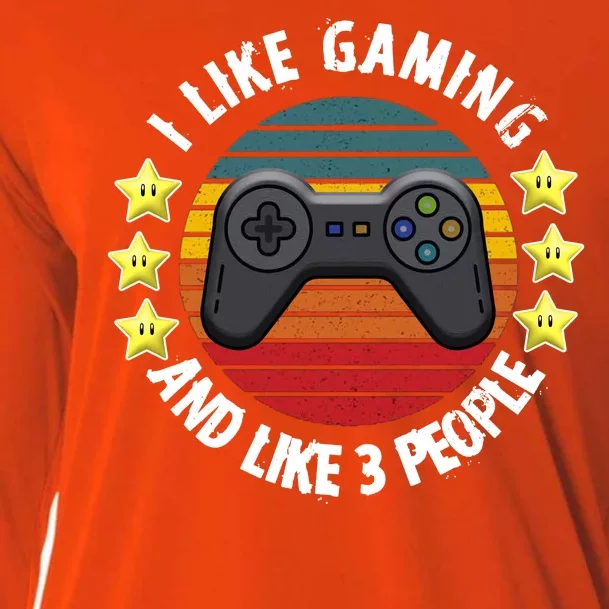 I Like Gaming And Like 3 People Cooling Performance Long Sleeve Crew