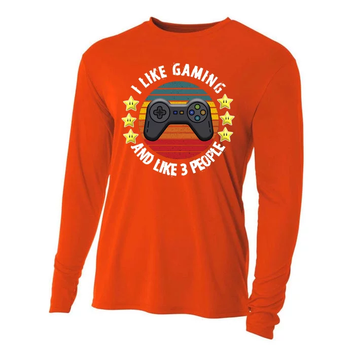 I Like Gaming And Like 3 People Cooling Performance Long Sleeve Crew