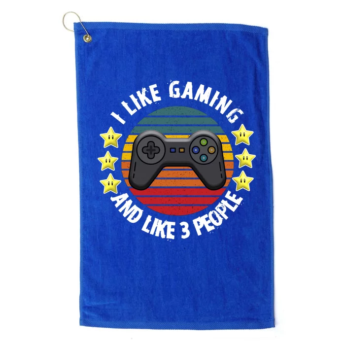 I Like Gaming And Like 3 People Platinum Collection Golf Towel