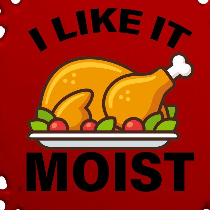 I Like It Moist Funny Turkey Thanksgiving Dinner Oval Ornament