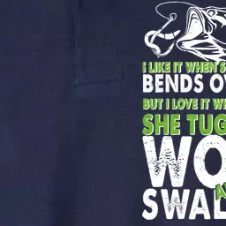 I Like It When She Bends Over Fishing Bait Softstyle Adult Sport Polo