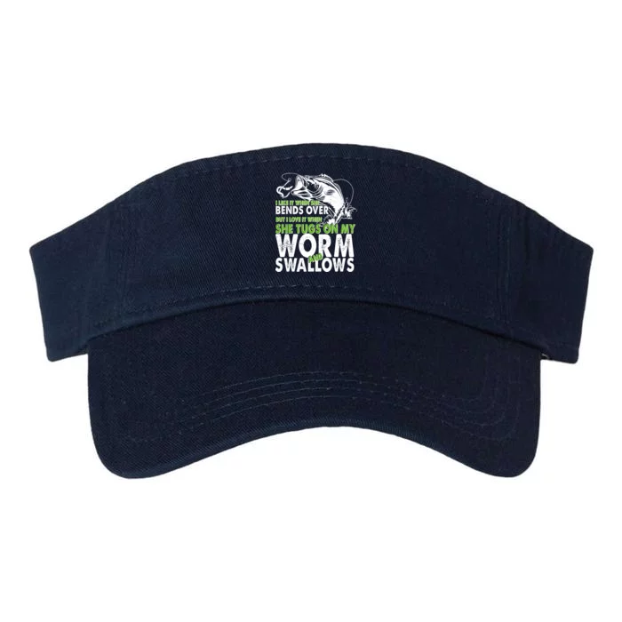 I Like It When She Bends Over Fishing Bait Valucap Bio-Washed Visor