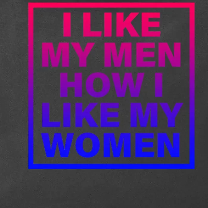 I Like My Men How I Like My Women Funny Bi Pride Zip Tote Bag