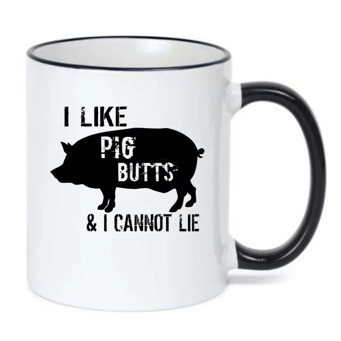 I Like Pig Butts & I Cannot Lie Black Color Changing Mug