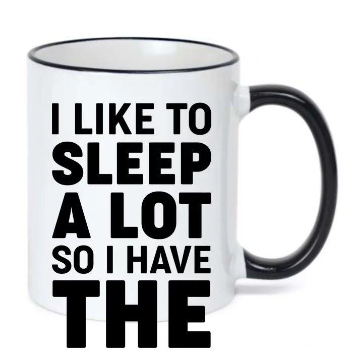 I Like to Sleep A Lot Black Color Changing Mug