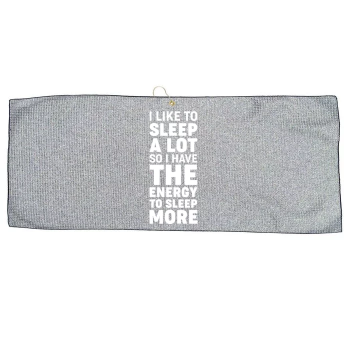 I Like to Sleep A Lot Large Microfiber Waffle Golf Towel