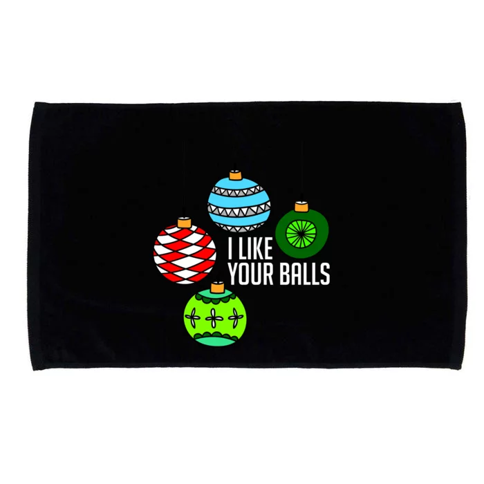 I Like Your Balls Funny Christmas Microfiber Hand Towel