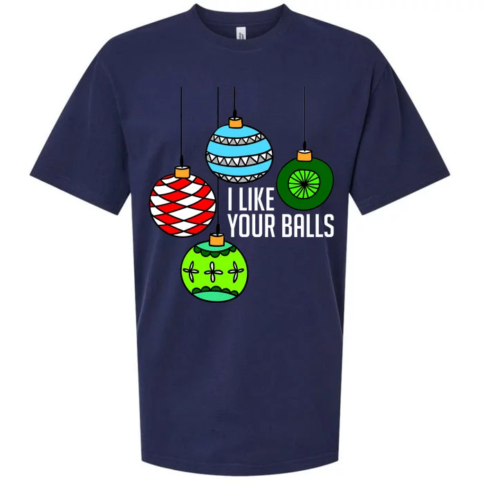 I Like Your Balls Funny Christmas Sueded Cloud Jersey T-Shirt