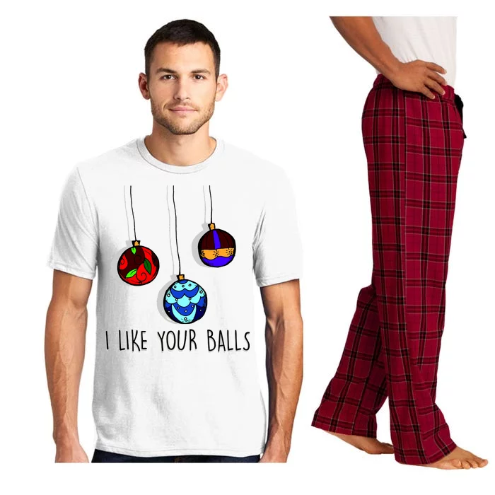 I Like Your Balls Funny Christmas Ornaments Pajama Set