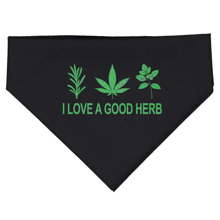 I Love A Good Herb USA-Made Doggie Bandana