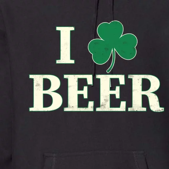 I Love Beer Shamrock Premium Hoodie