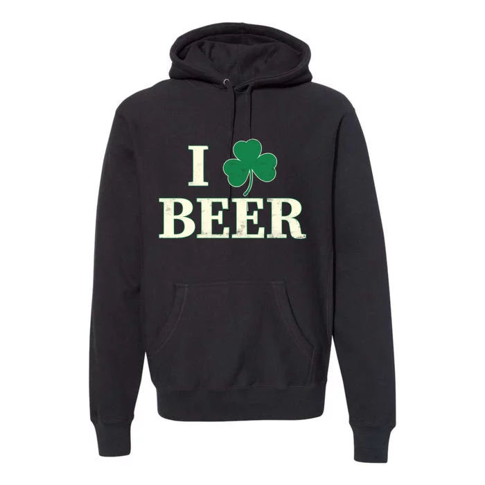 I Love Beer Shamrock Premium Hoodie