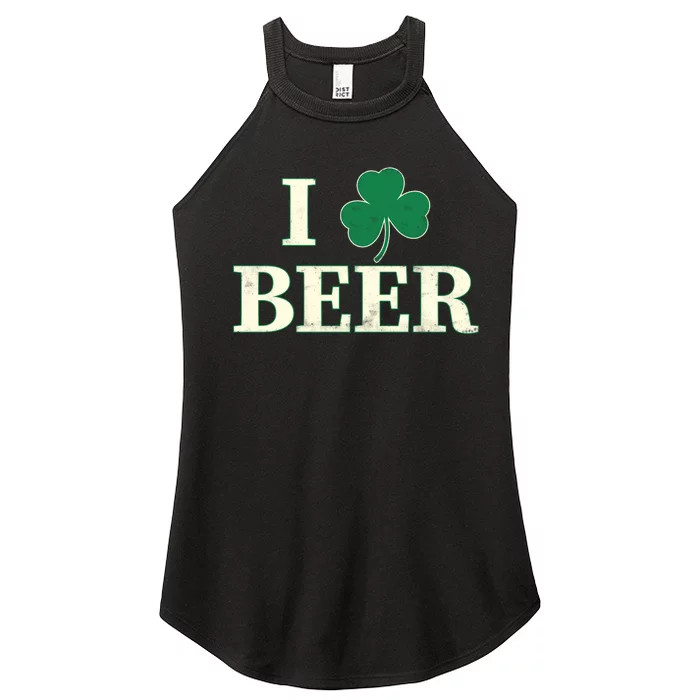 I Love Beer Shamrock Women’s Perfect Tri Rocker Tank