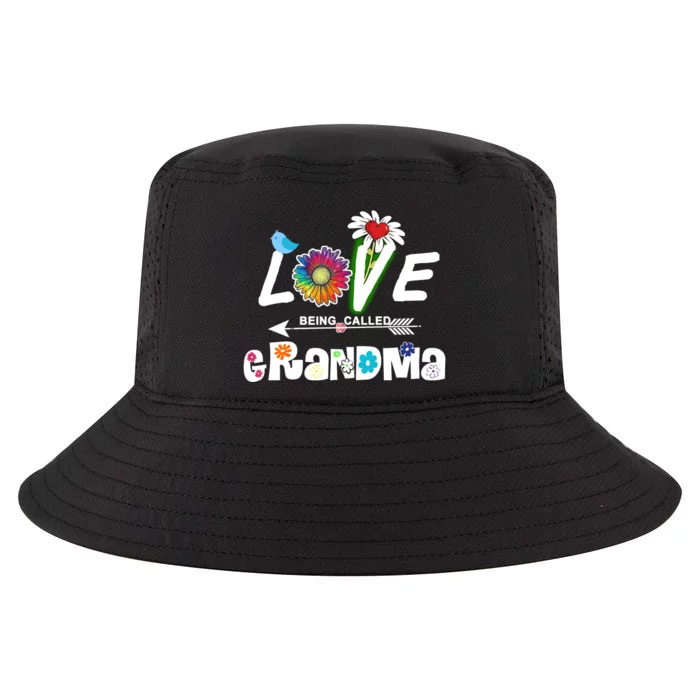 I Love Being Called Grandma Floral Cool Comfort Performance Bucket Hat