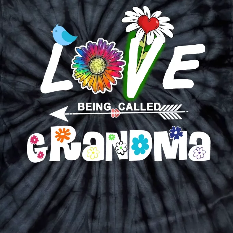 I Love Being Called Grandma Floral Tie-Dye T-Shirt