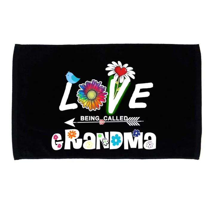 I Love Being Called Grandma Floral Microfiber Hand Towel