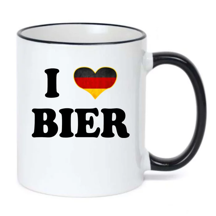 I Love Bier Octoberfest Beer Drinking Germany Flag Black Color Changing Mug