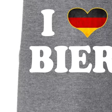 I Love Bier Octoberfest Beer Drinking Germany Flag Doggie 3-End Fleece Hoodie