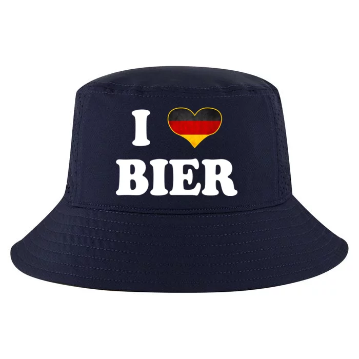 I Love Bier Octoberfest Beer Drinking Germany Flag Cool Comfort Performance Bucket Hat