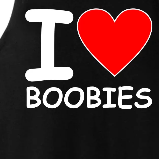 I Love Boobies Ladies Tri-Blend Wicking Tank