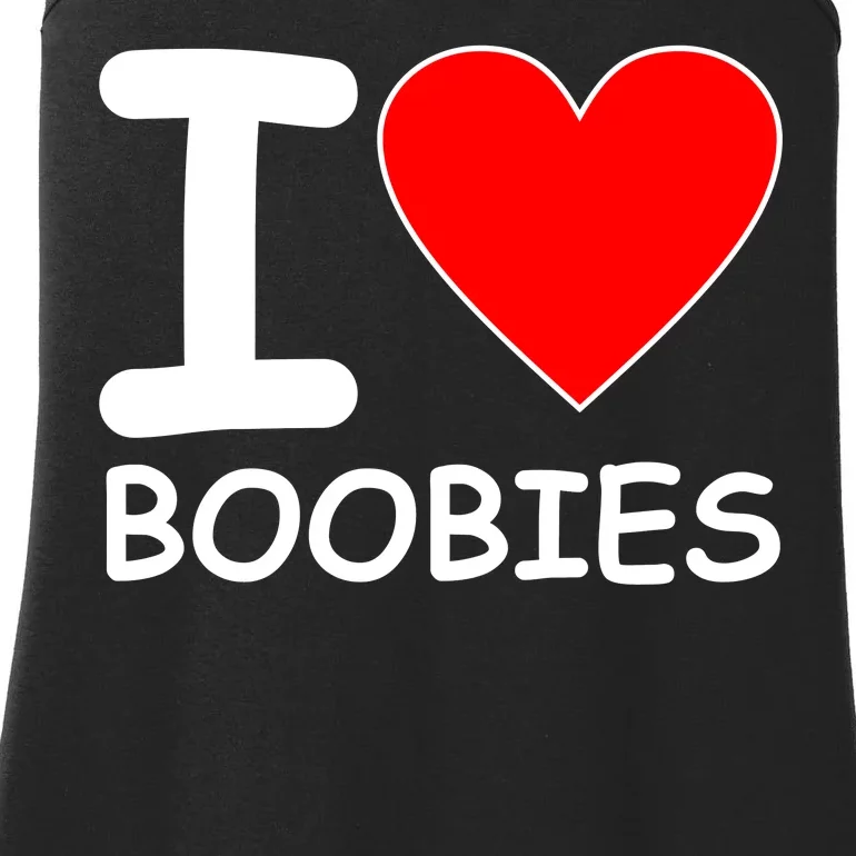 I Love Boobies Ladies Essential Tank