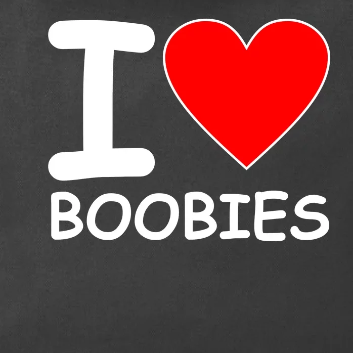 I Love Boobies Zip Tote Bag