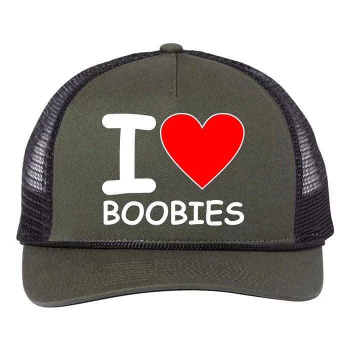 I Love Boobies Retro Rope Trucker Hat Cap