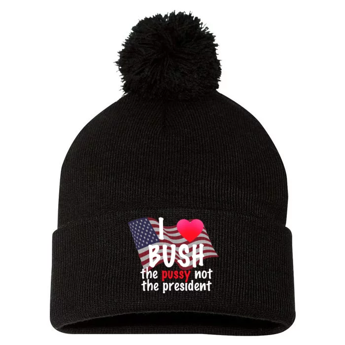 I Love Bush Funny Pom Pom 12in Knit Beanie