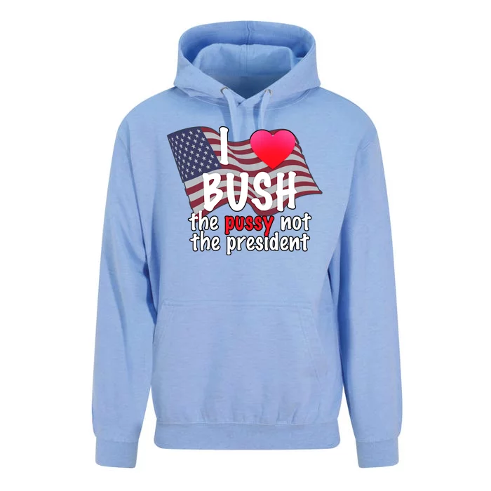 I Love Bush Funny Unisex Surf Hoodie