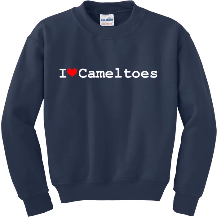 I Love Camel Toes Kids Sweatshirt