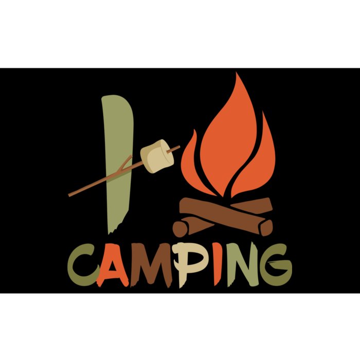 I Love Camping Campfire And S'more Bumper Sticker