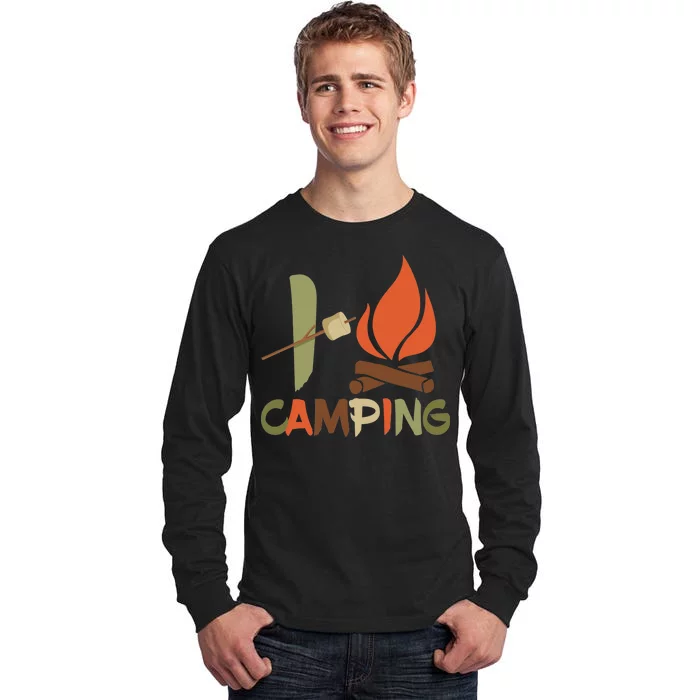 I Love Camping Campfire And S'more Tall Long Sleeve T-Shirt