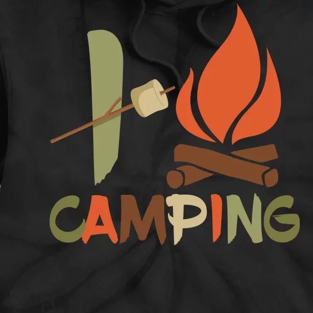 I Love Camping Campfire And S'more Tie Dye Hoodie