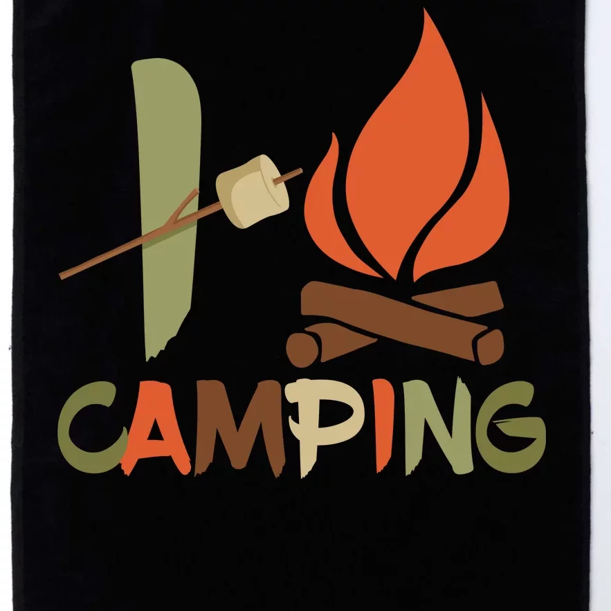 I Love Camping Campfire And S'more Platinum Collection Golf Towel